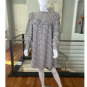 Scotch & Soda Floral Smocked Ruffle Shift Dress